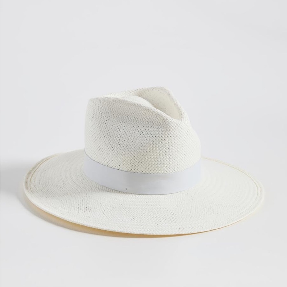 Hamilton Straw White Fedora Hat